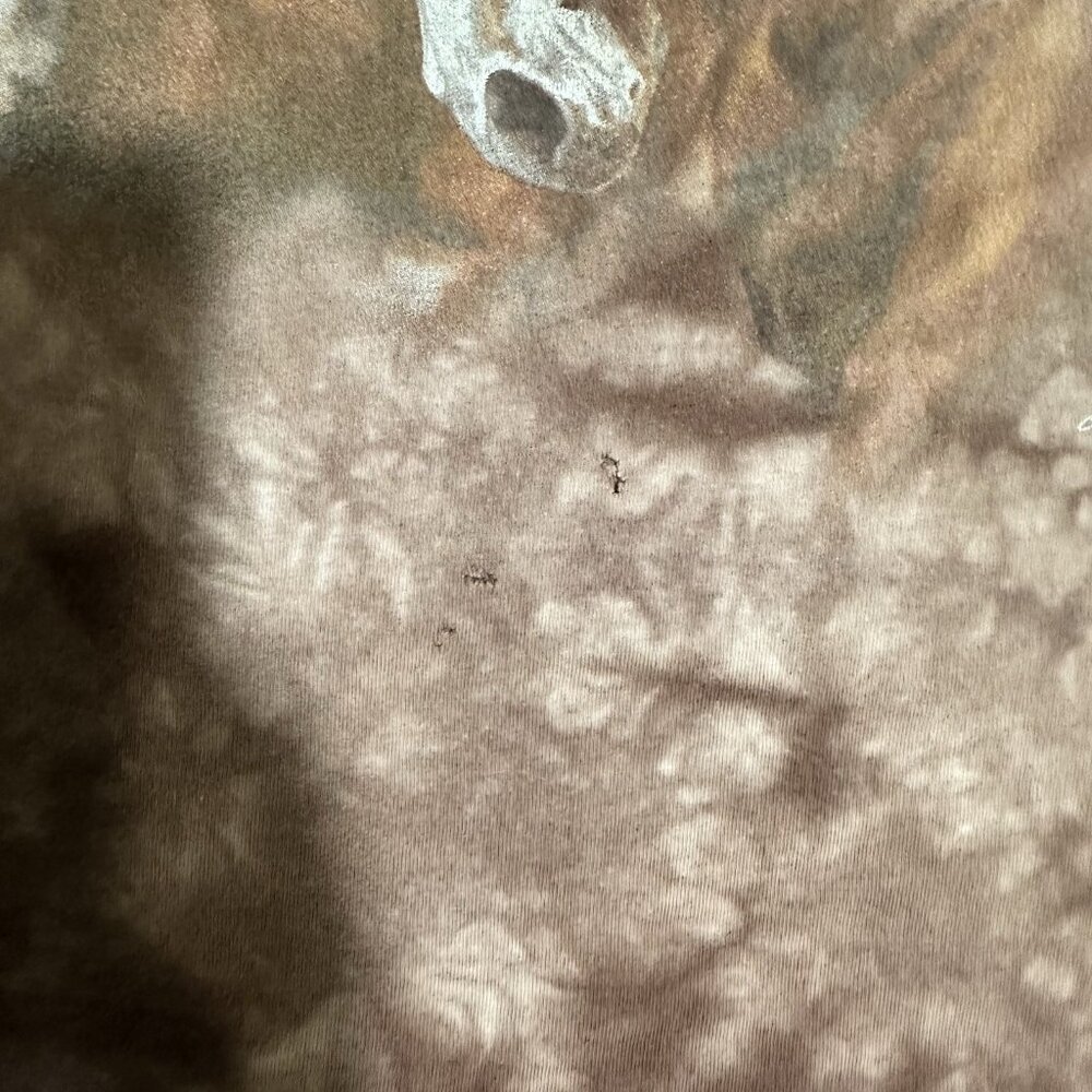 Polar Graphics USA T-Shirt Men’s Women’s Large Horses Theme Brown Tie Dye Flaw - Picture 6 of 6